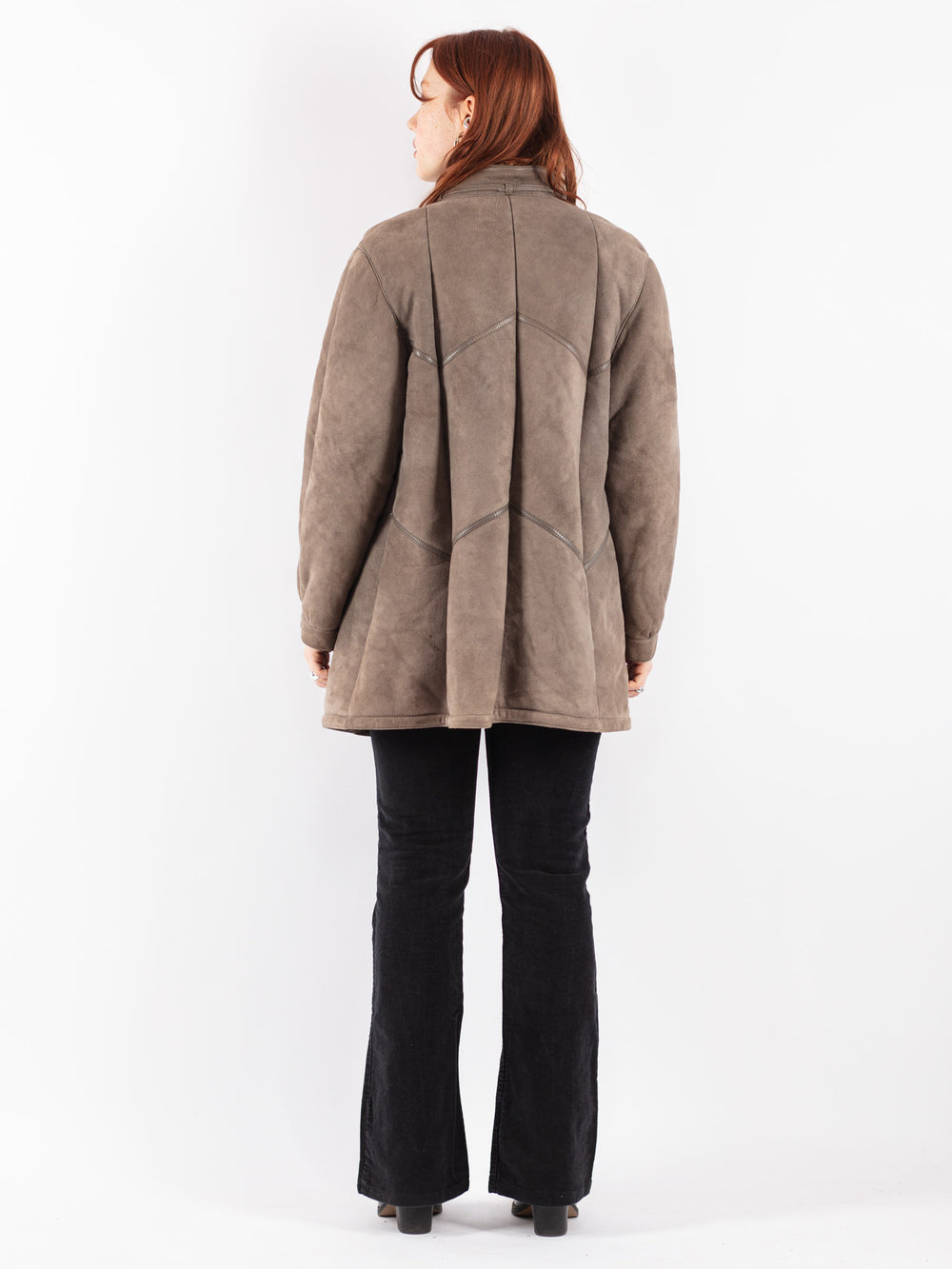 Vintage 80's Women Sheepskin Coat in