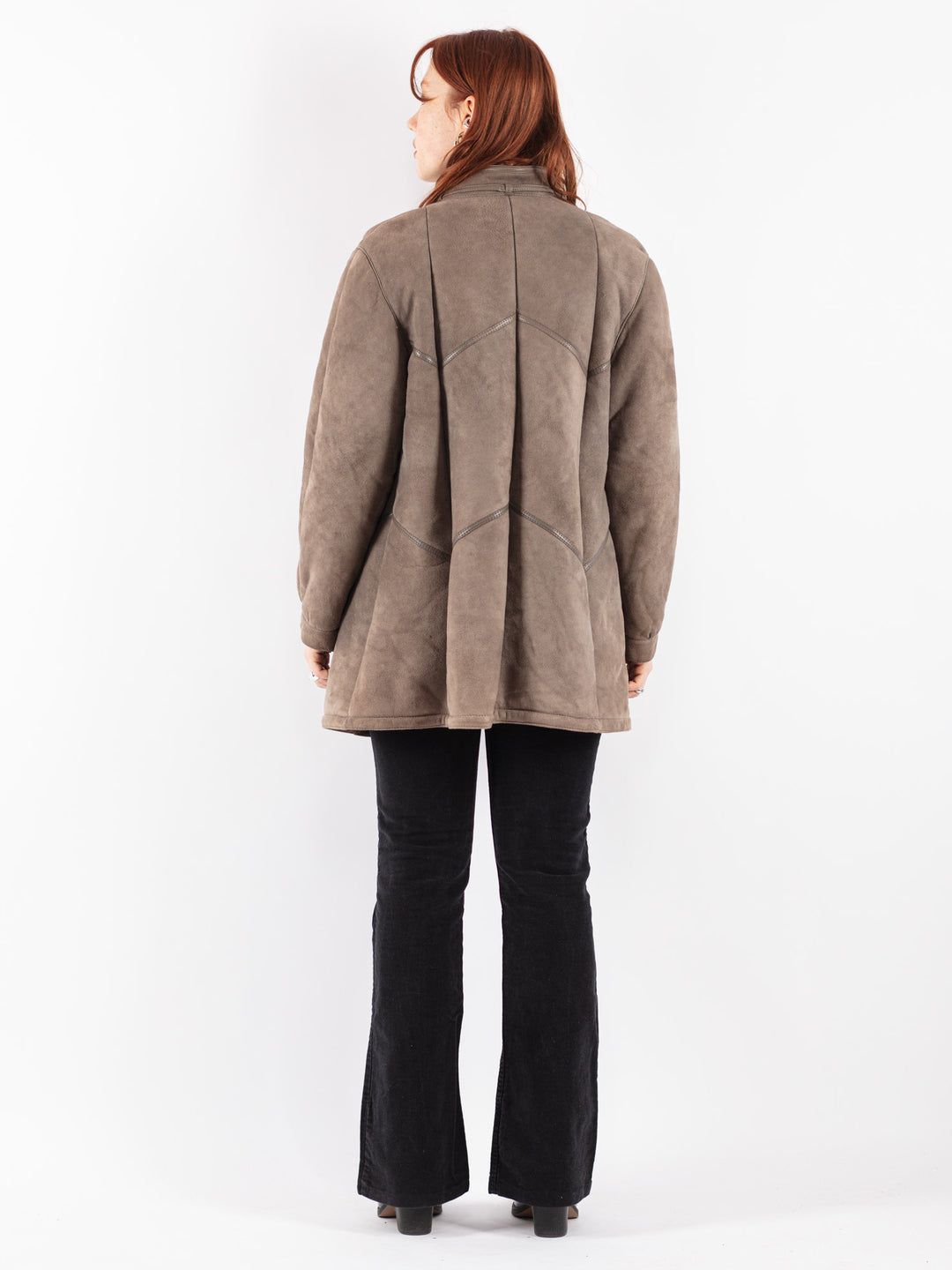 Vintage 80's Women Sheepskin Coat in