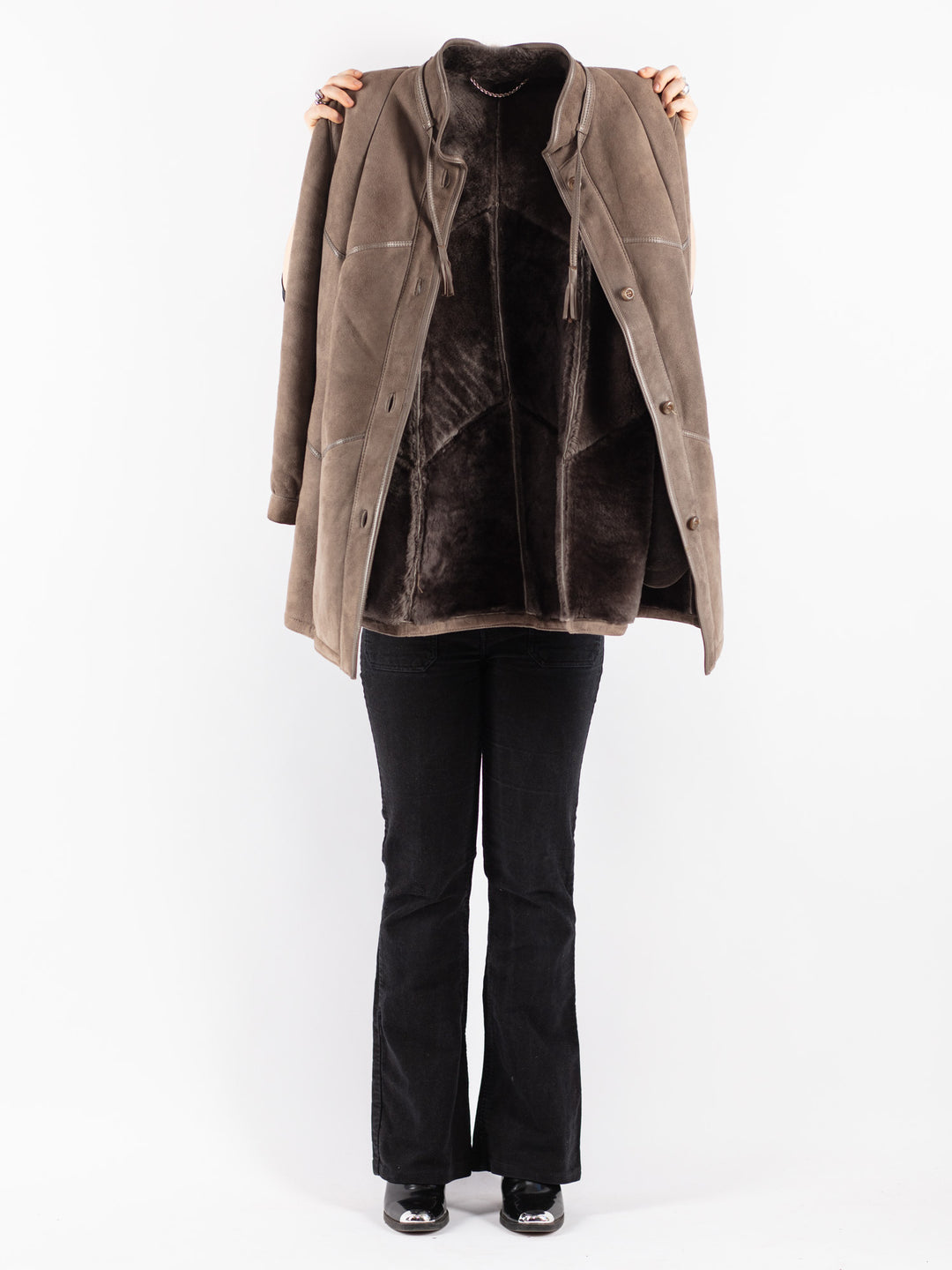 Vintage 80's Women Sheepskin Coat in