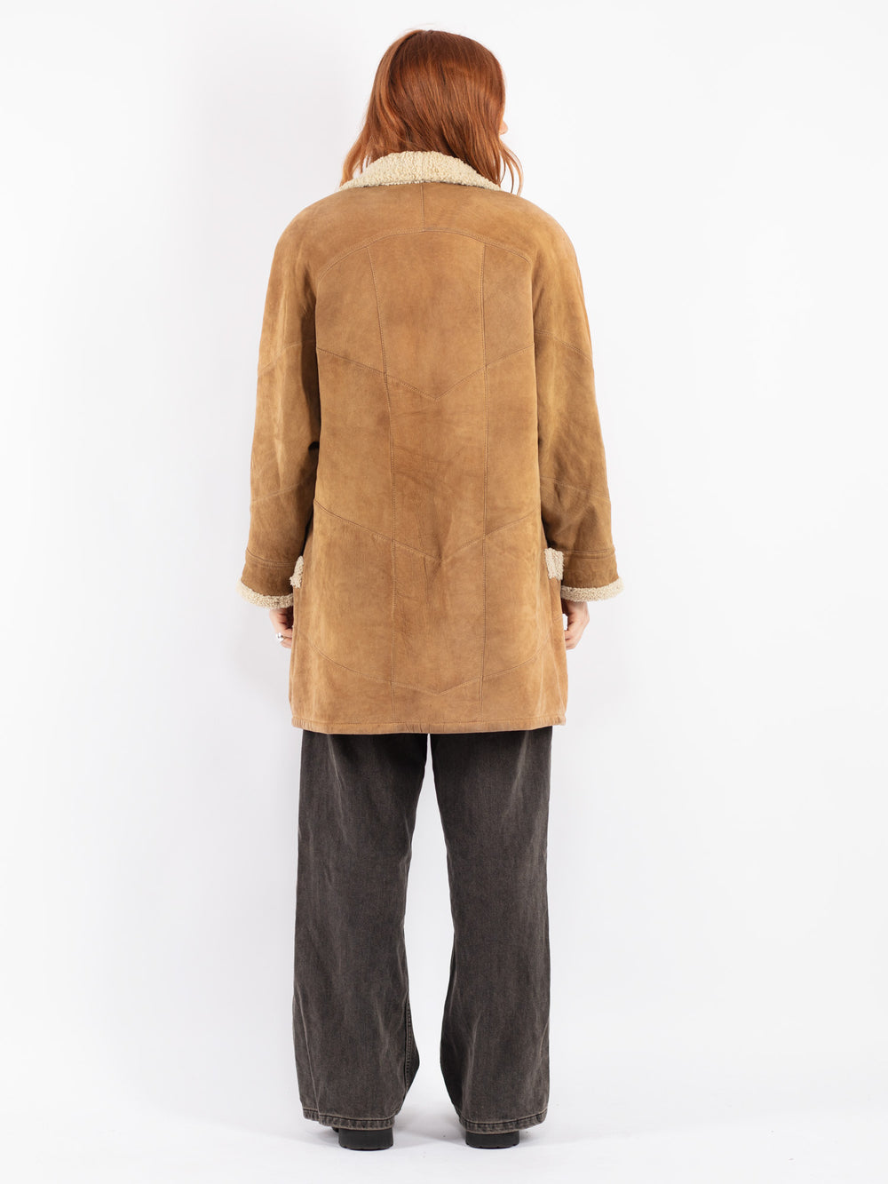 Vintage 80's Women Sheepskin Coat in