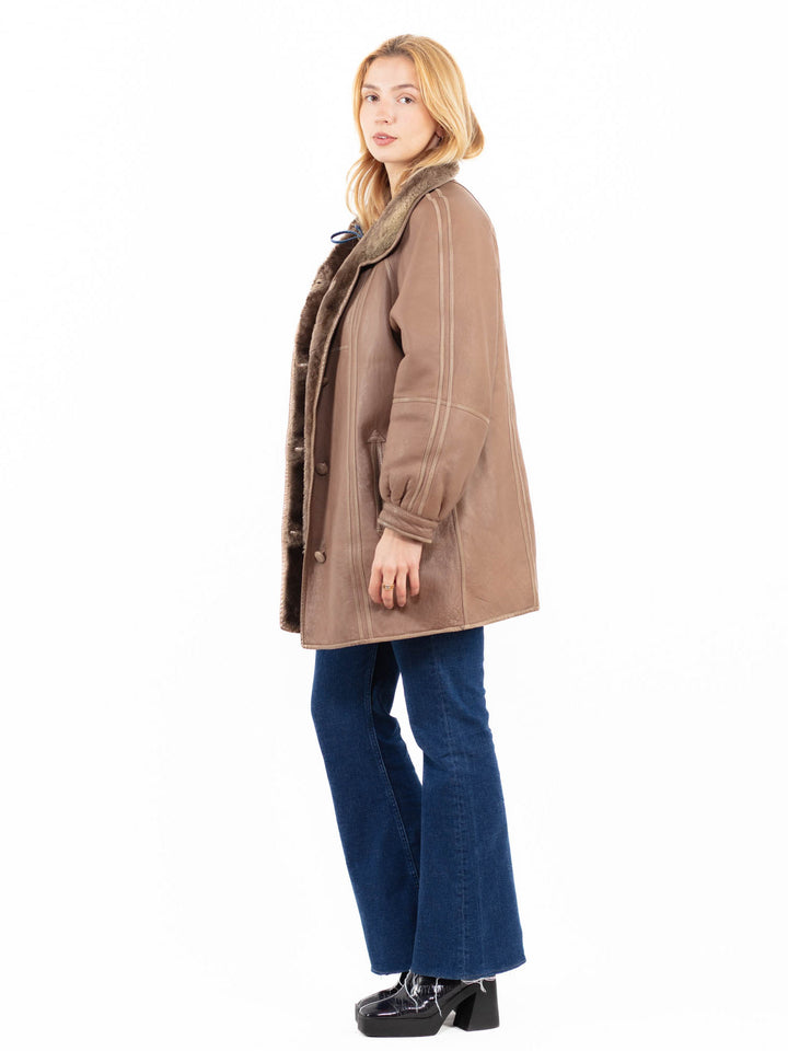 Vintage 80's Women Sheepskin in BeigeA0090