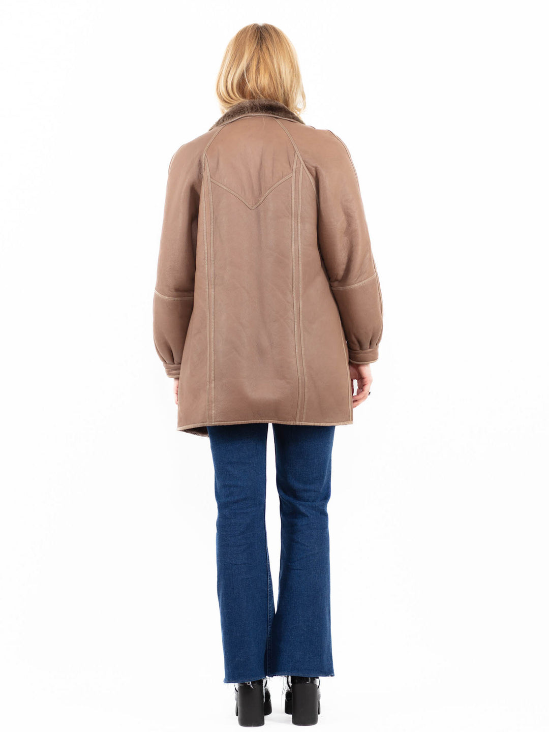 Vintage 80's Women Sheepskin in BeigeA0090