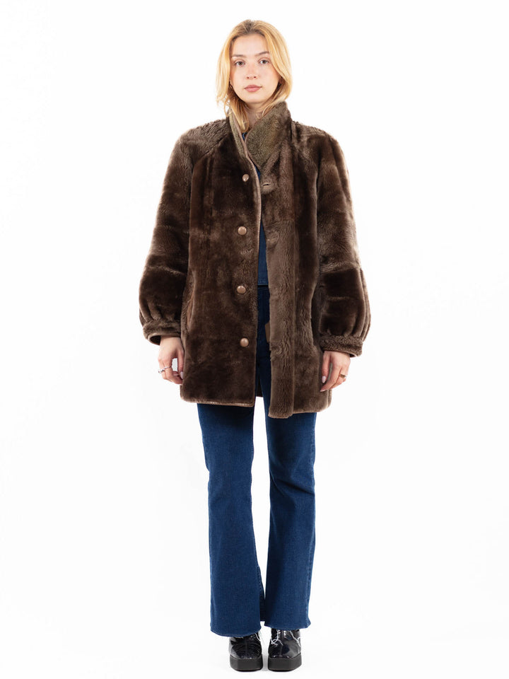 Vintage 80's Women Sheepskin in BeigeA0090