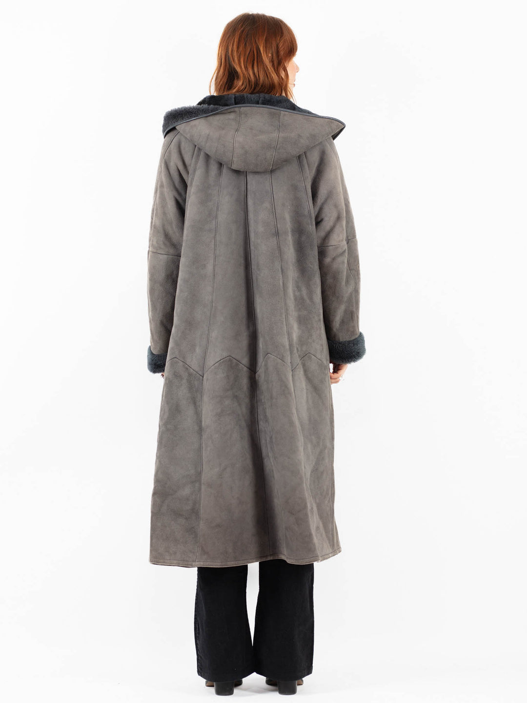 Vintage 80's Women Sheepskin in GrayV9805
