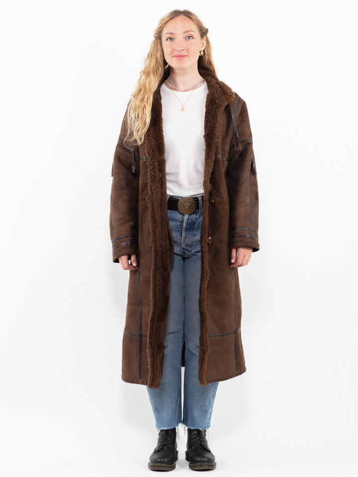 Vintage 80's Women Sheepskin in BrownA0332