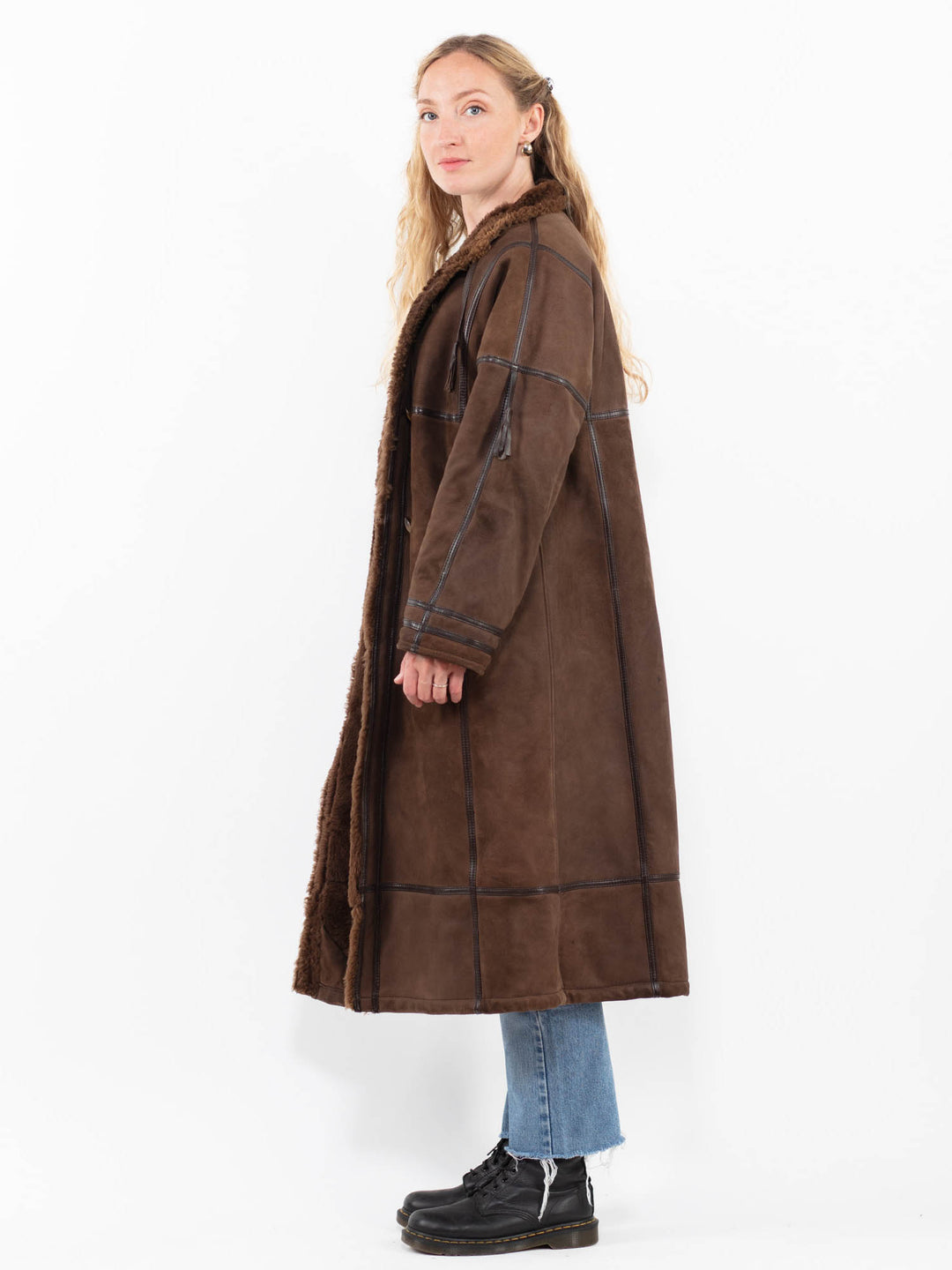 Vintage 80's Women Sheepskin in BrownA0332