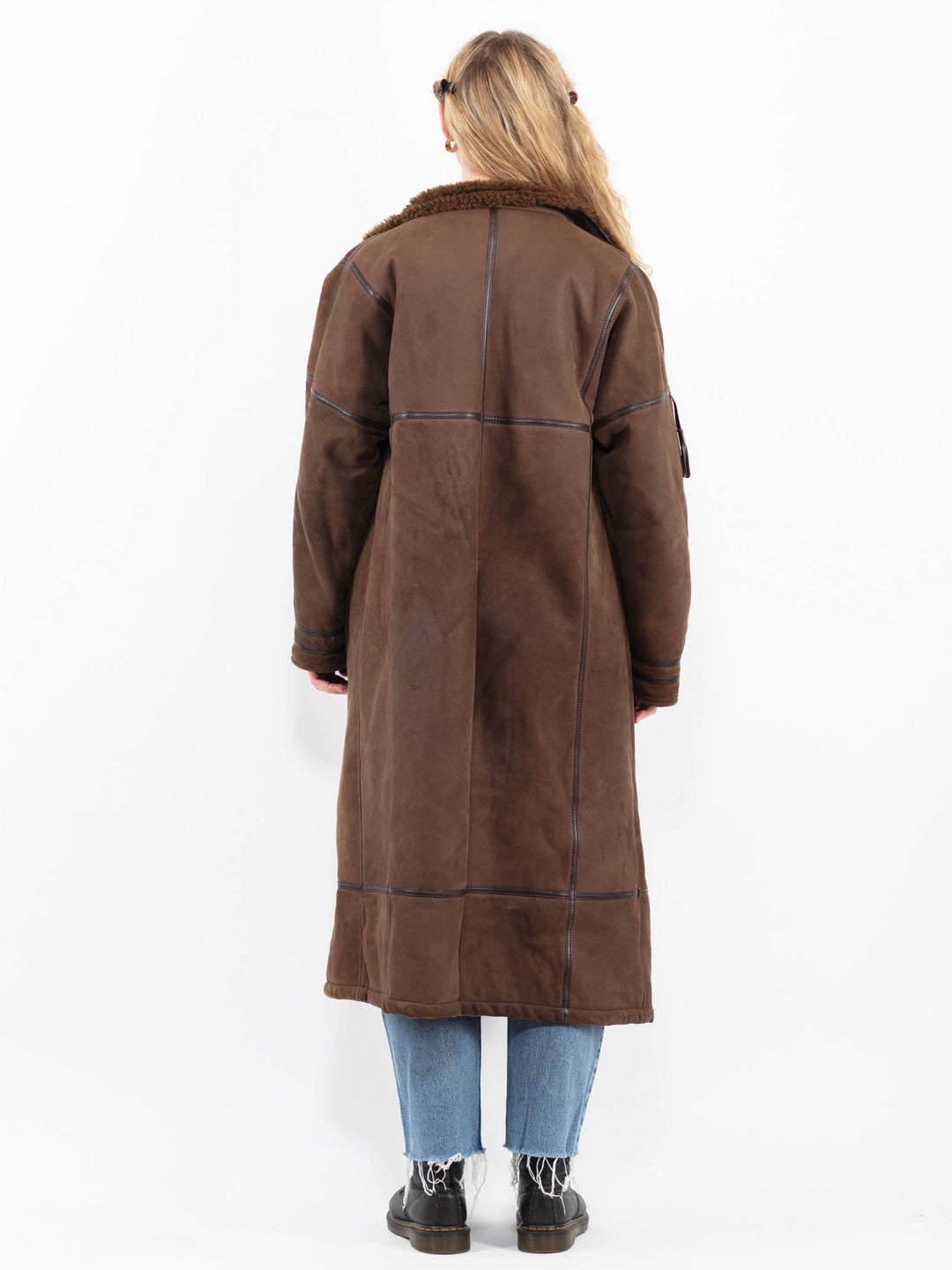 Vintage 80's Women Sheepskin in BrownA0332
