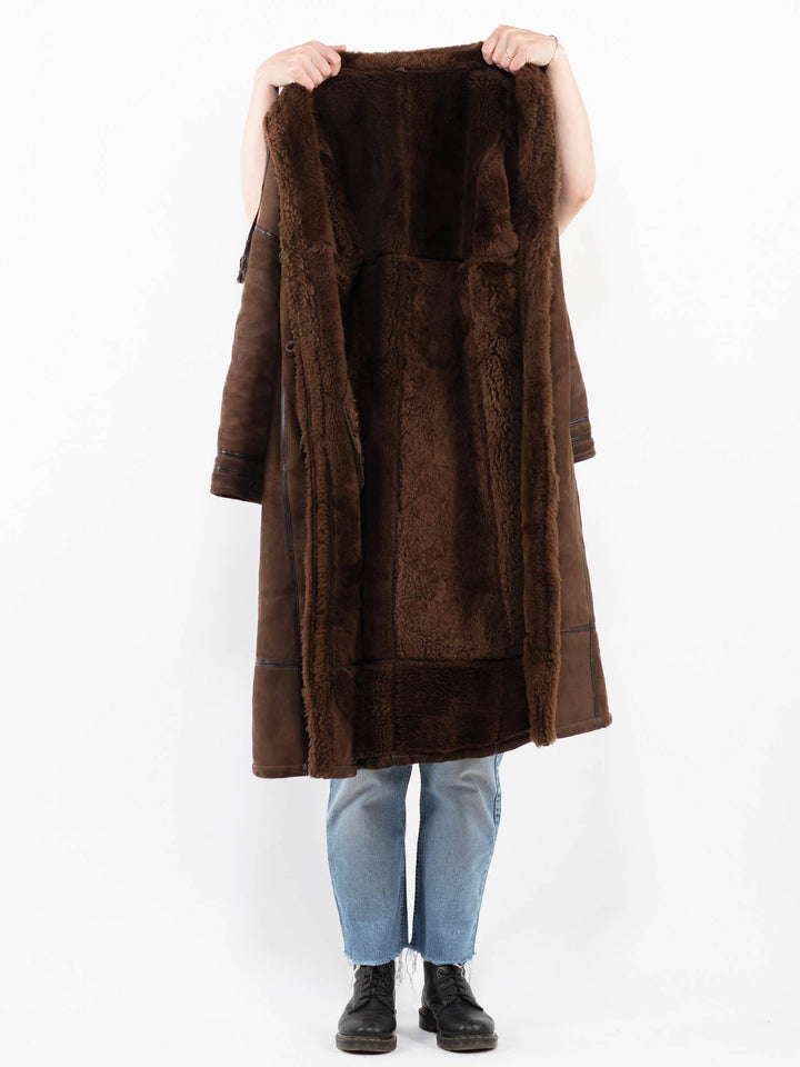 Vintage 80's Women Sheepskin in BrownA0332