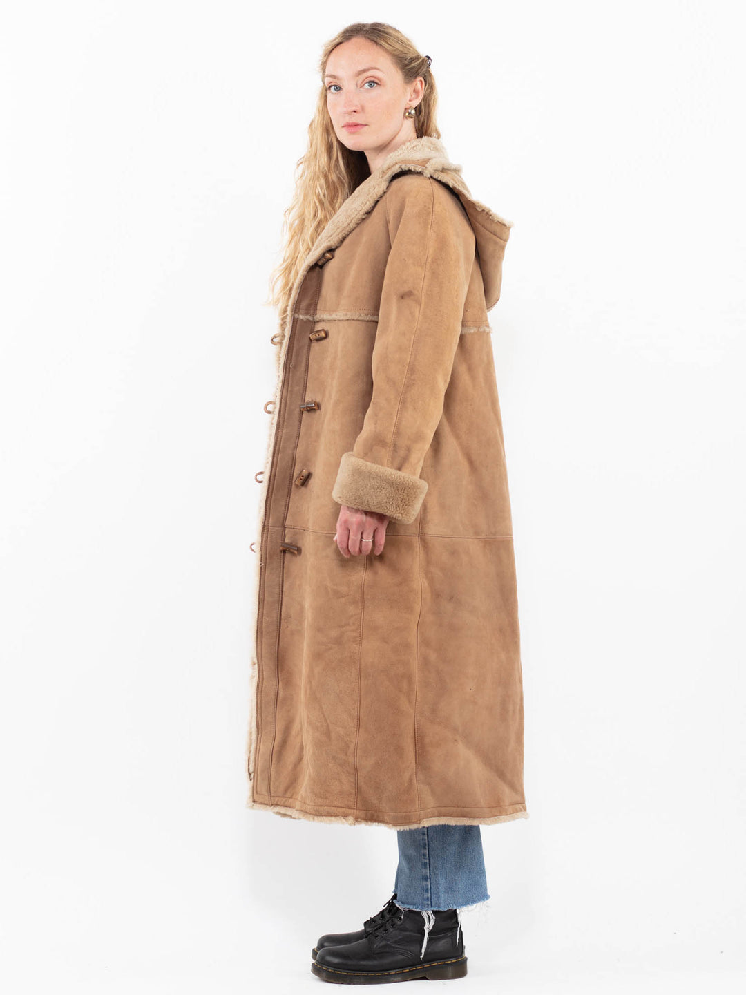Vintage 80's Women Sheepskin in BeigeA0336