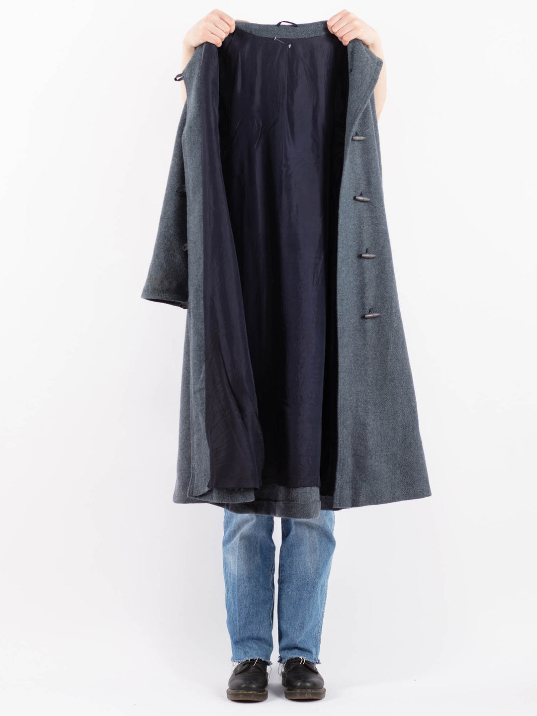 Vintage 80's Women Trench Coat in BlueV9435