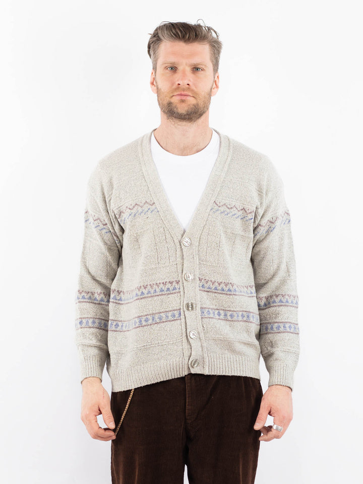 Vintage 90's Men Cardigan in GrayZ1640