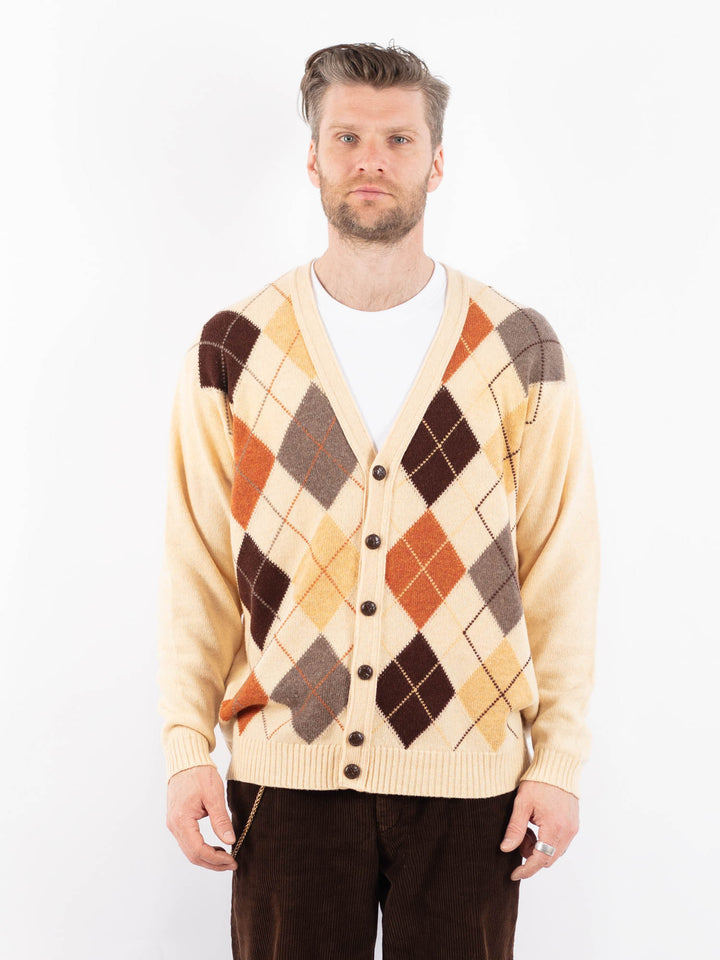 Vintage 90's Men Cardigan in BrownZ1645