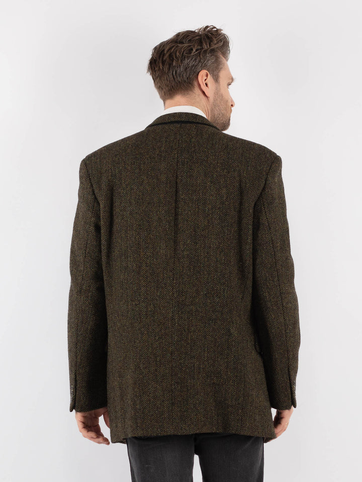 Vintage 90's Men Harris Tweed Jacket in GreenZ716