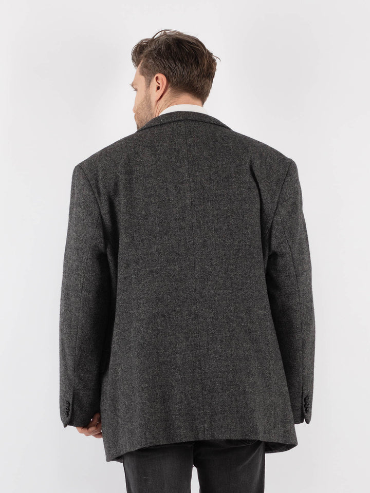 Vintage 90's Men Harris Tweed Jacket in GrayZ717