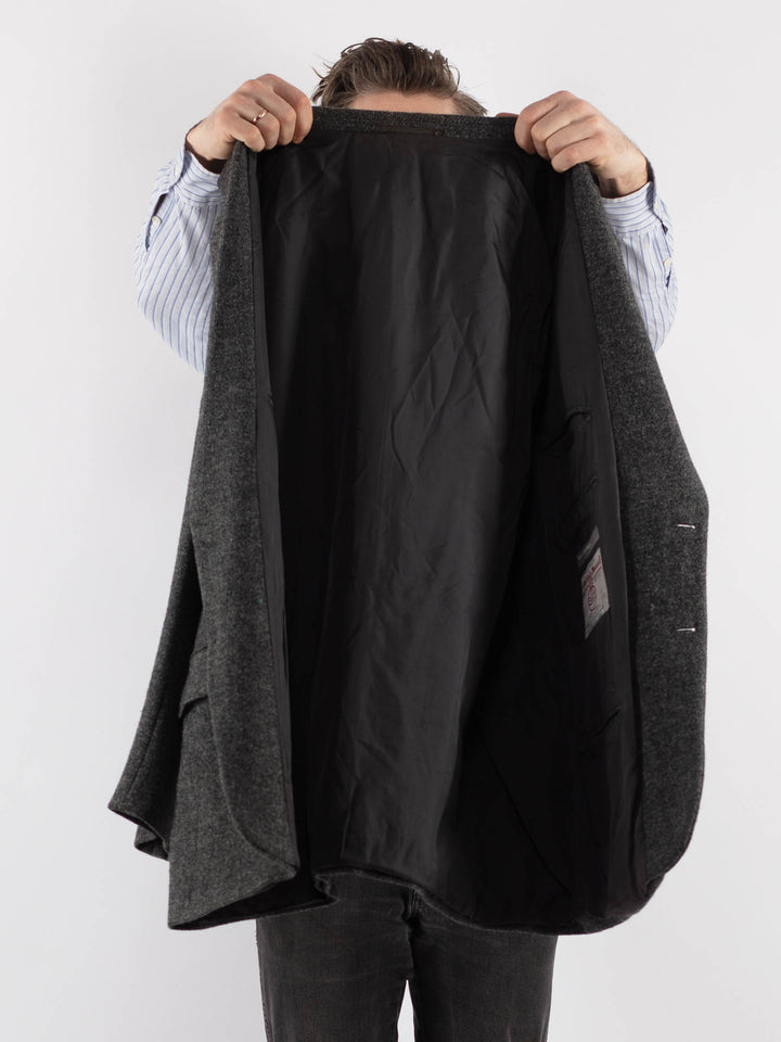 Vintage 90's Men Harris Tweed Jacket in GrayZ717