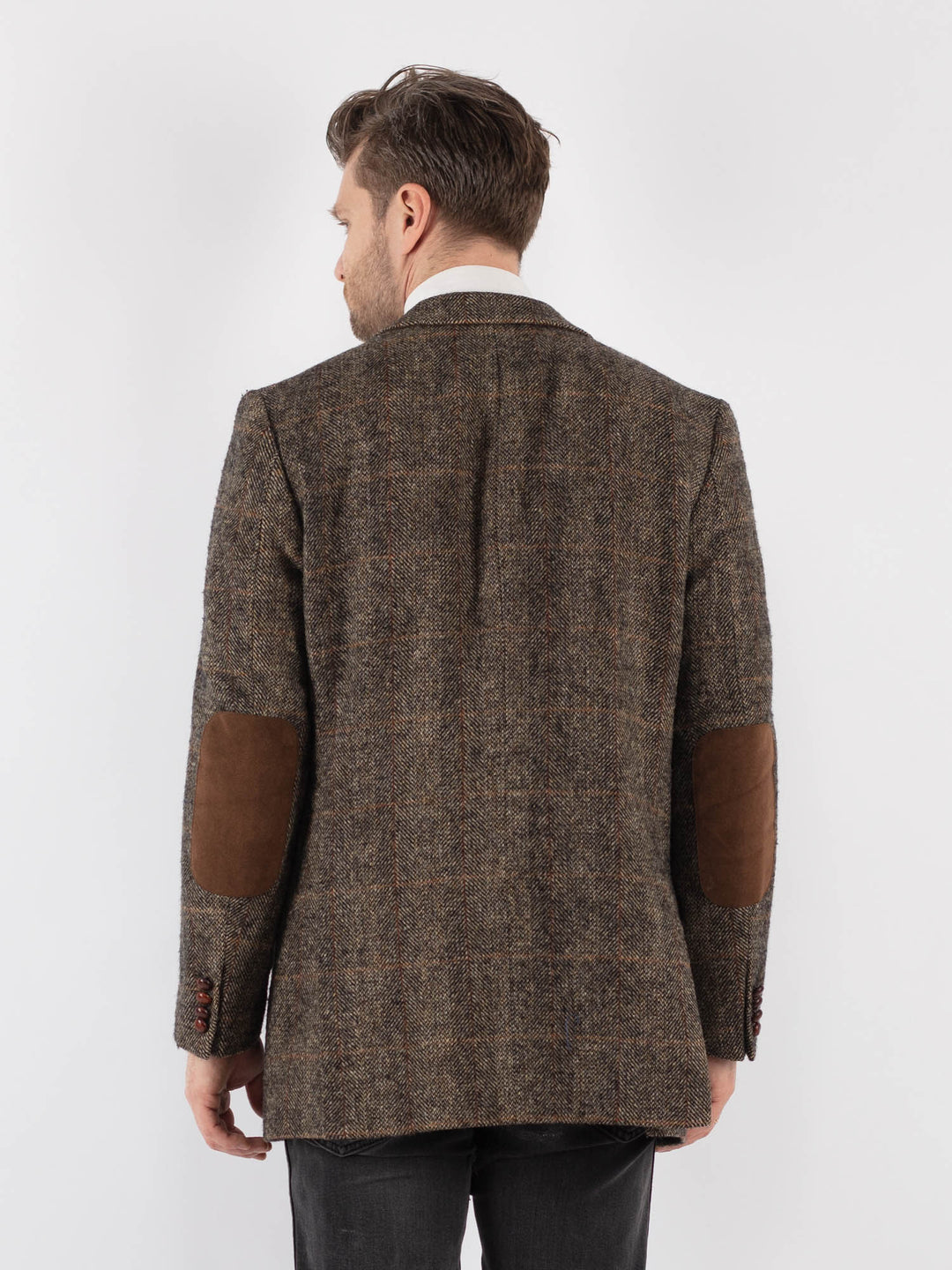 Vintage 90's Men Harris Tweed Jacket in BrownZ723