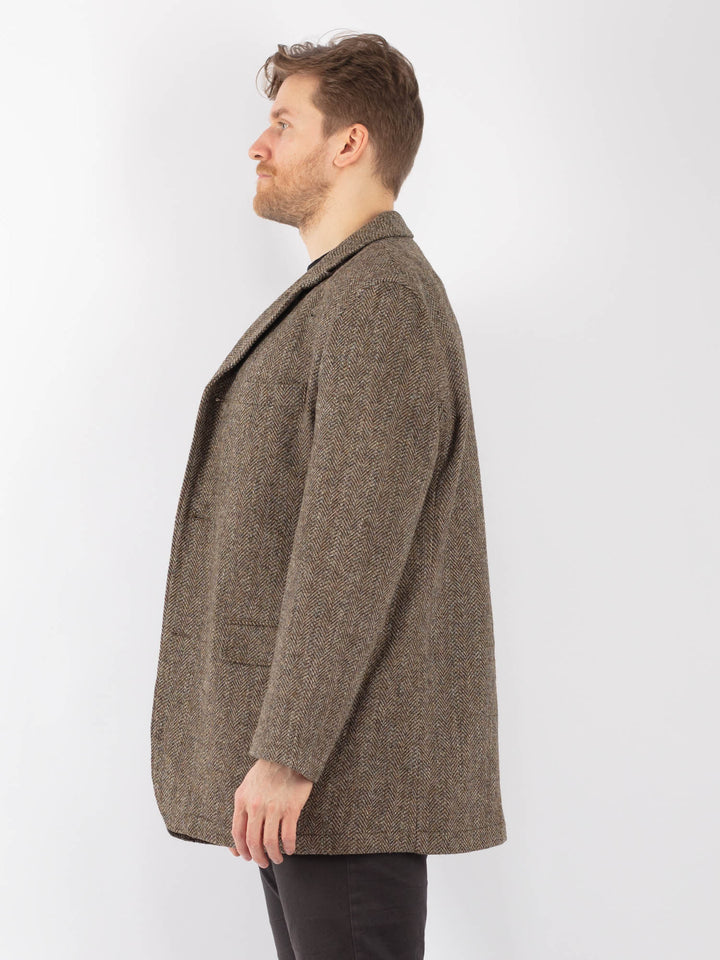 Vintage 90's Men Harris Tweed Jacket in BeigeZ1335