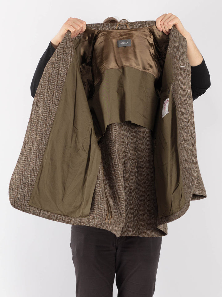 Vintage 90's Men Harris Tweed Jacket in BeigeZ1335