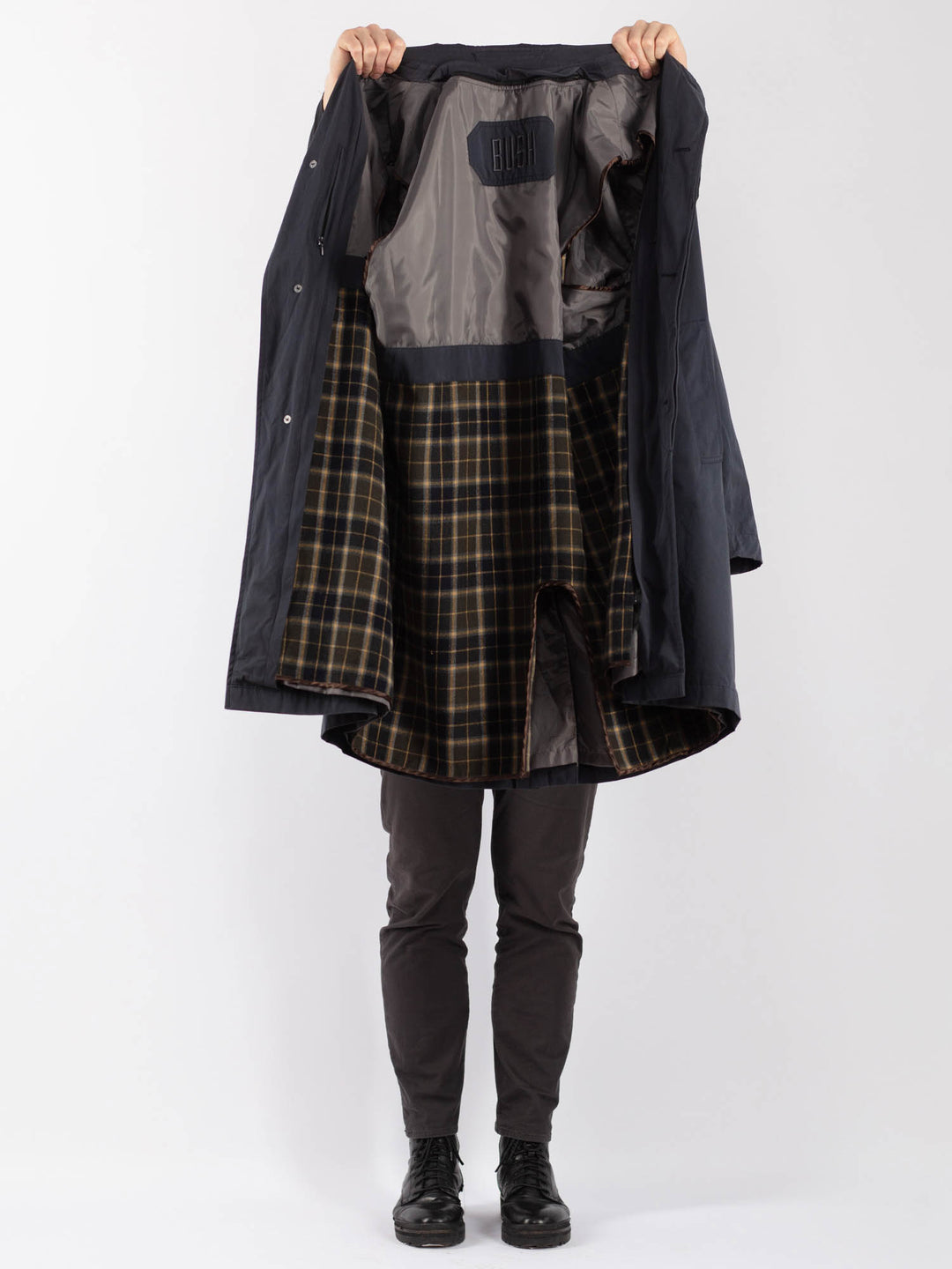 Vintage 90's Men Trench Coat in BlueZ1243