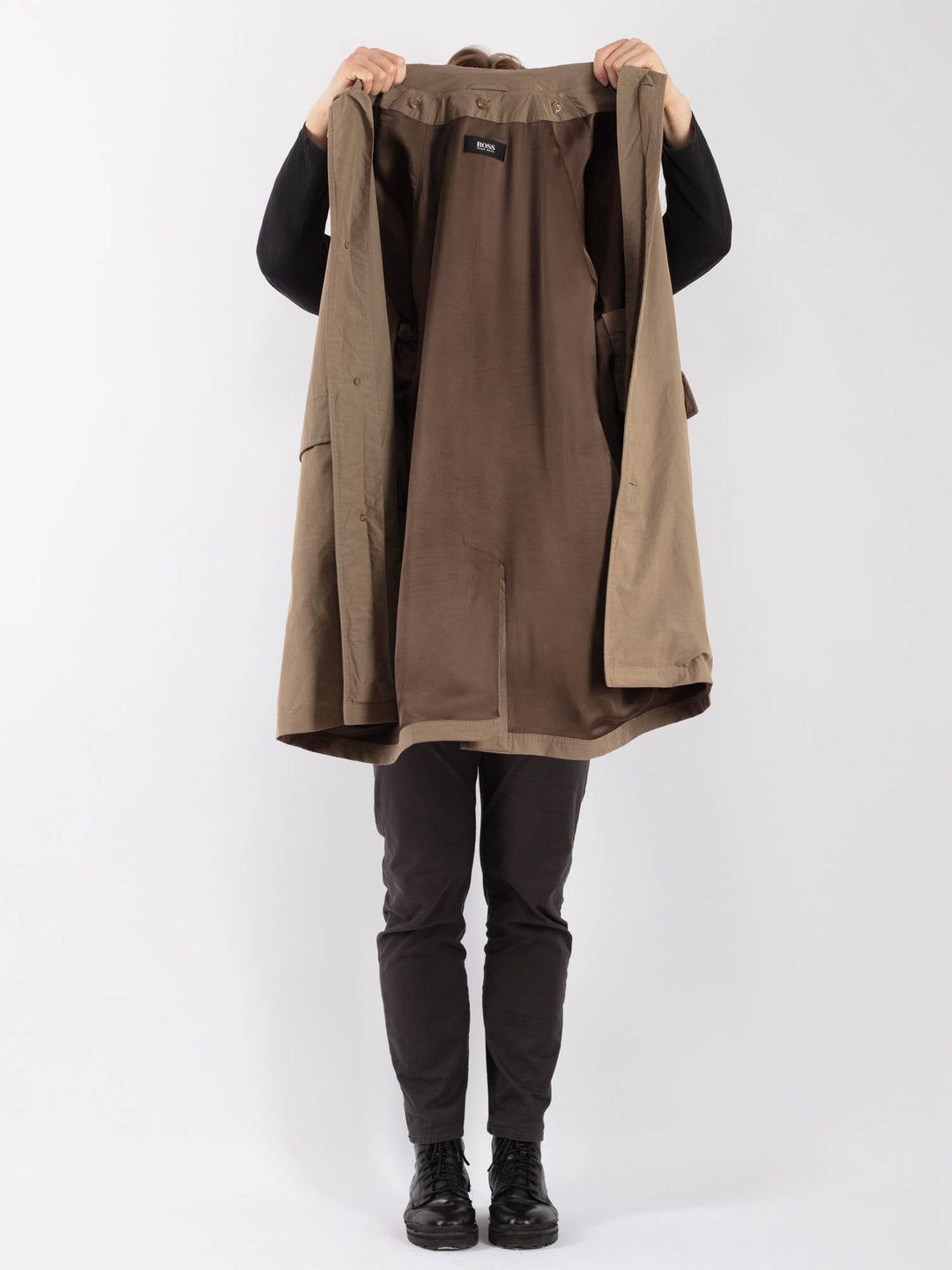 Vintage 90's Men Mac Coat in BeigeZ1250