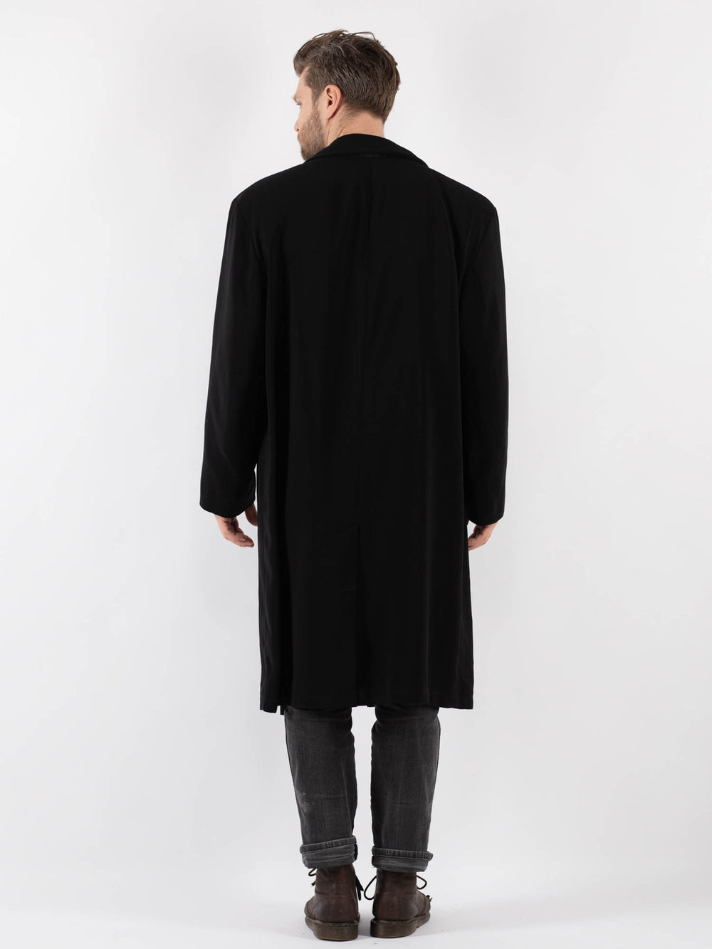 Vintage 90's Men Mac Coat in BlackZ797