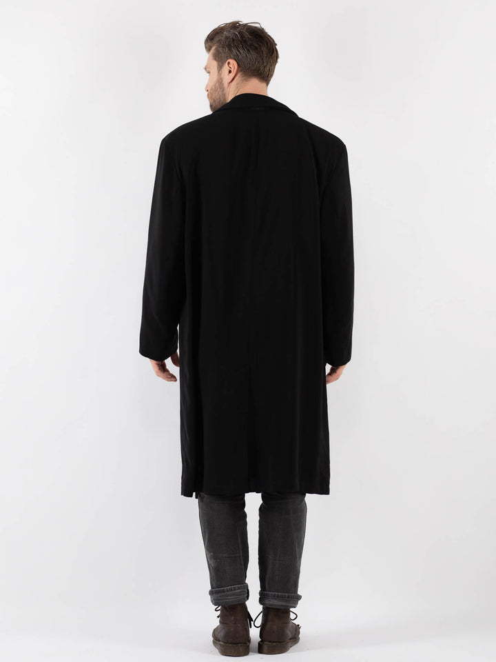 Vintage 90's Men Mac Coat in BlackZ797