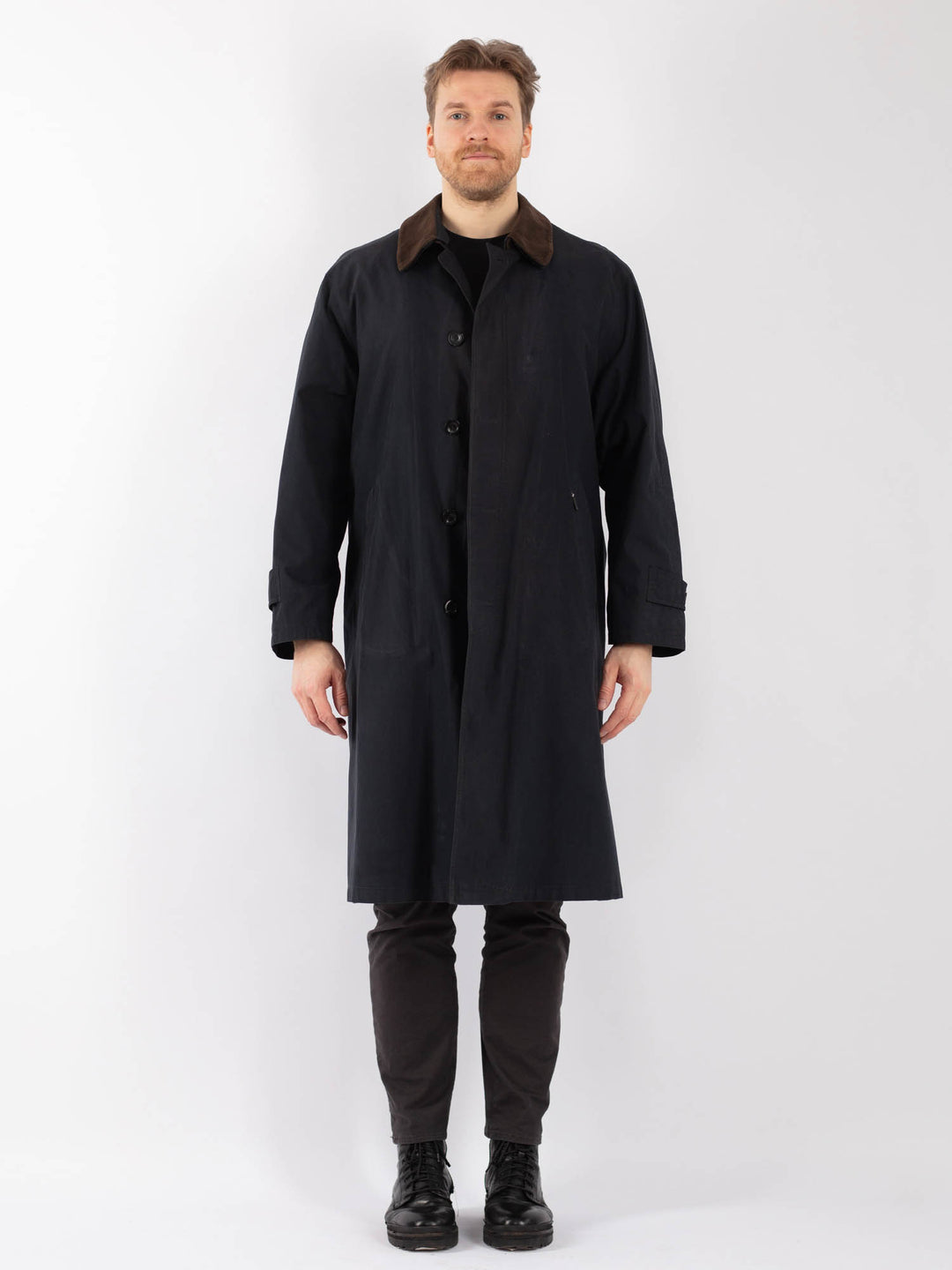 Vintage 90's Men Mac Coat in BlueZ1253