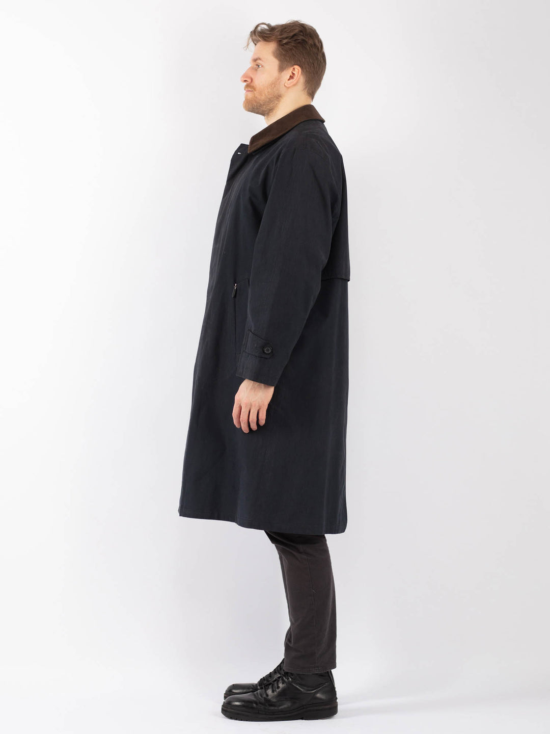 Vintage 90's Men Mac Coat in BlueZ1253