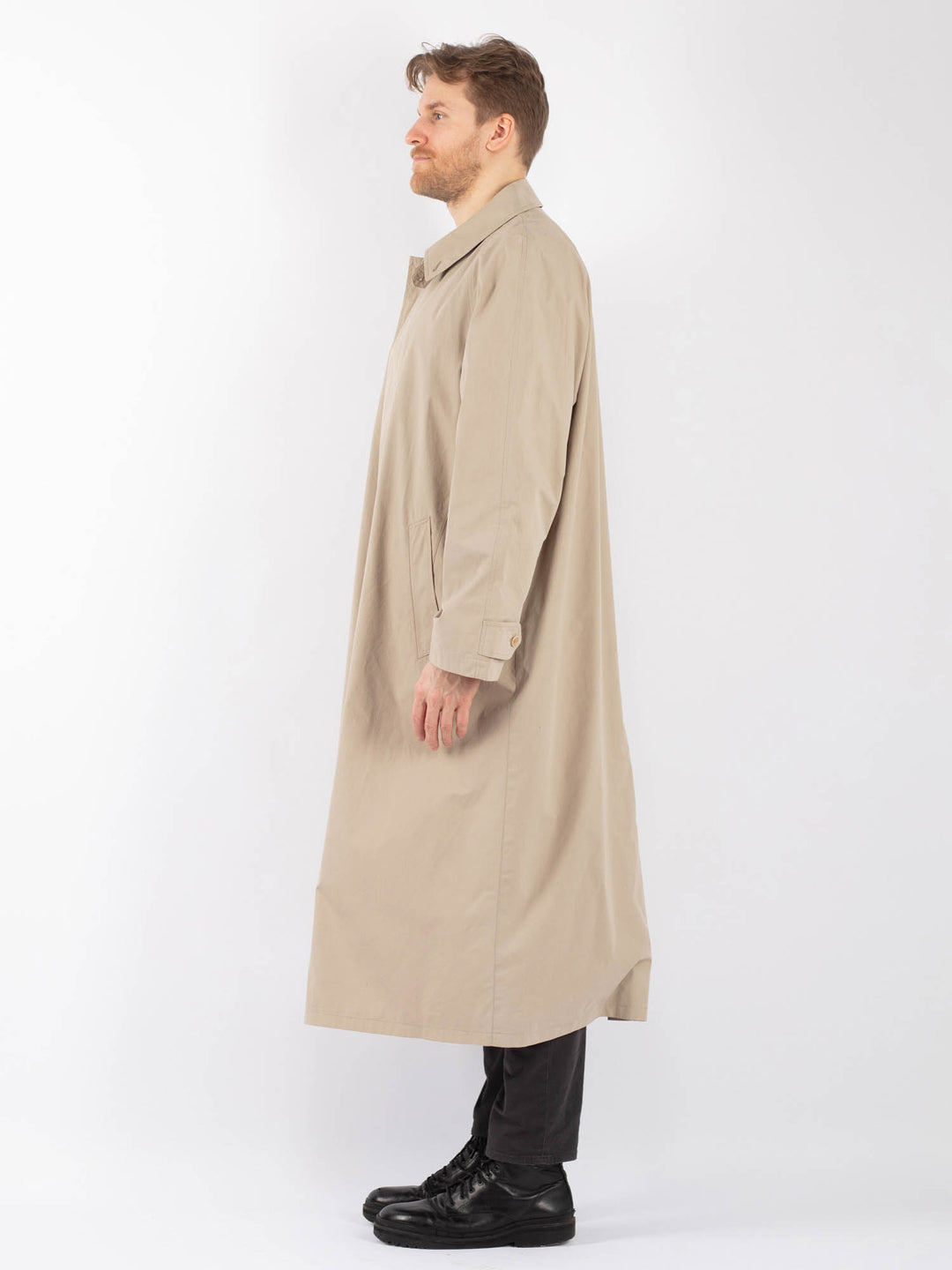 Vintage 90's Men Mac Coat in BeigeZ1254