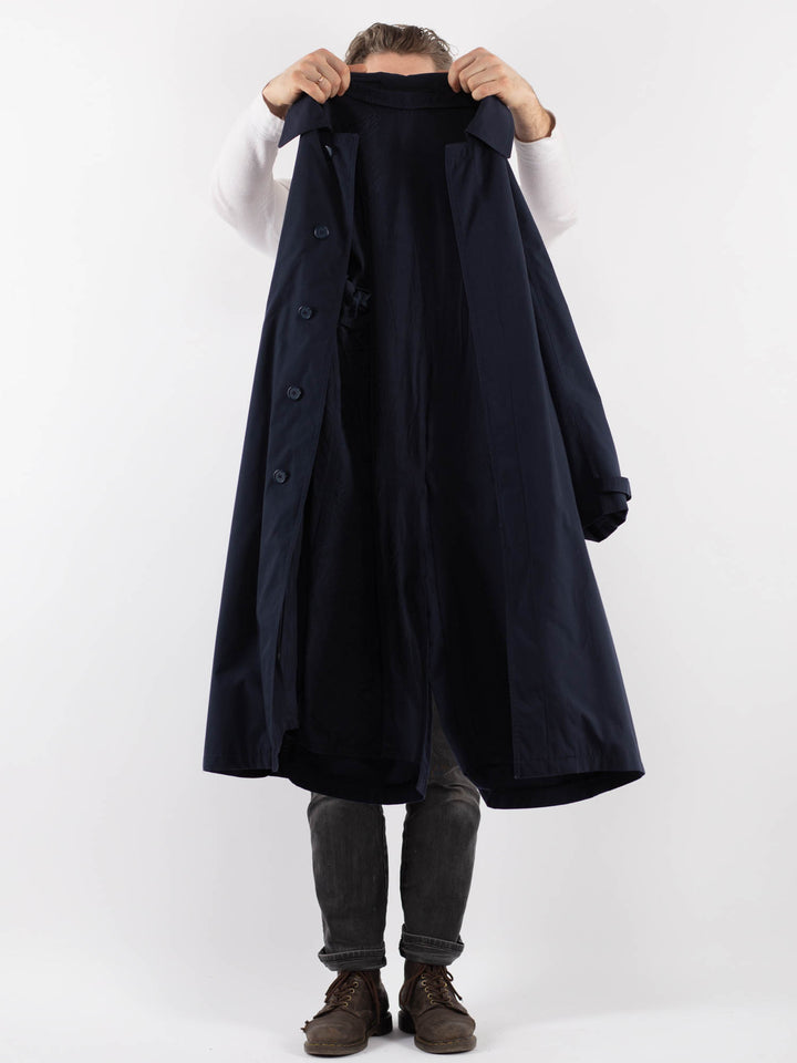 Vintage 90's Men Trench Coat in BlueZ939