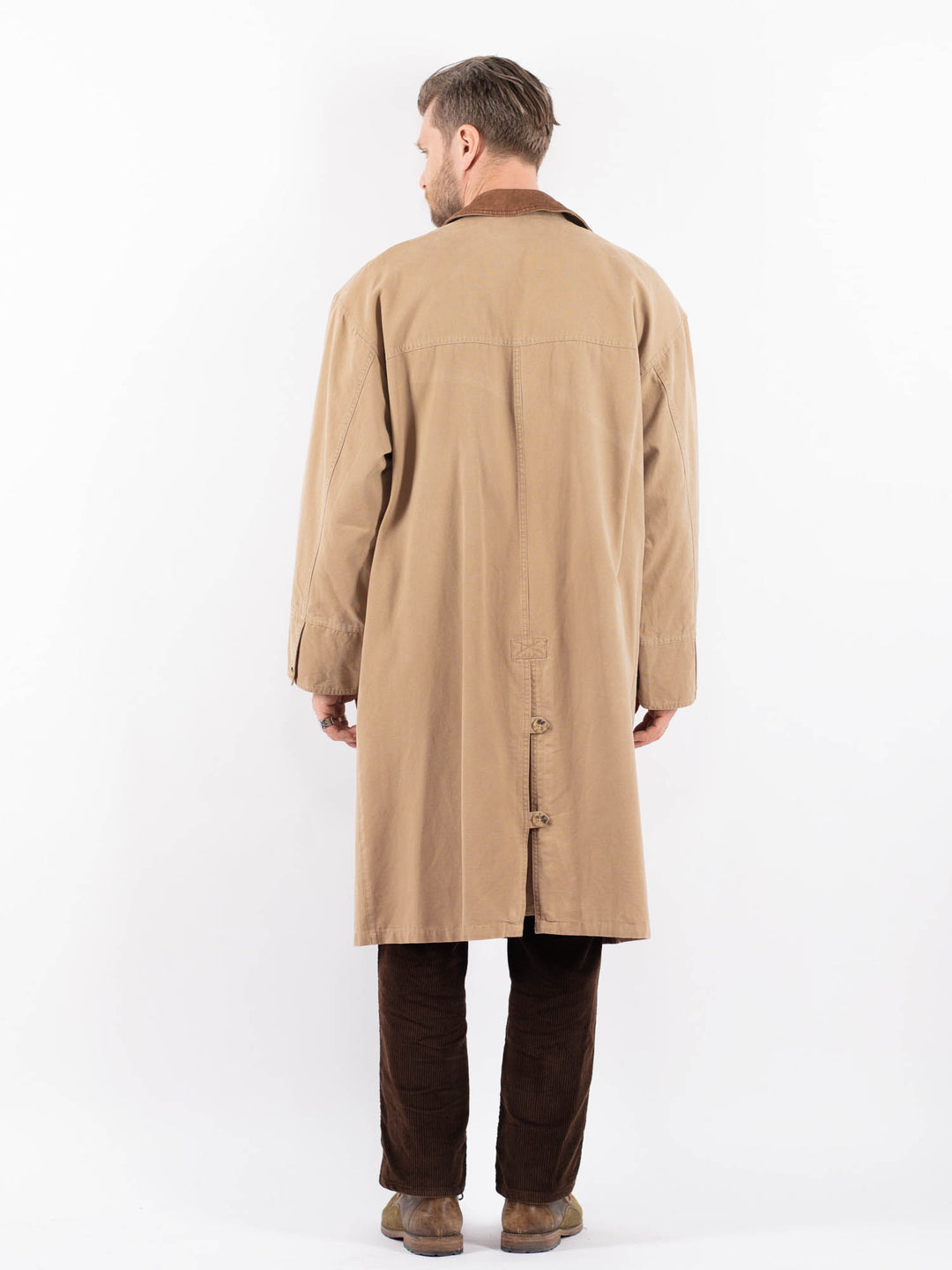 Vintage 90's Men Mac Coat in BeigeZ1657
