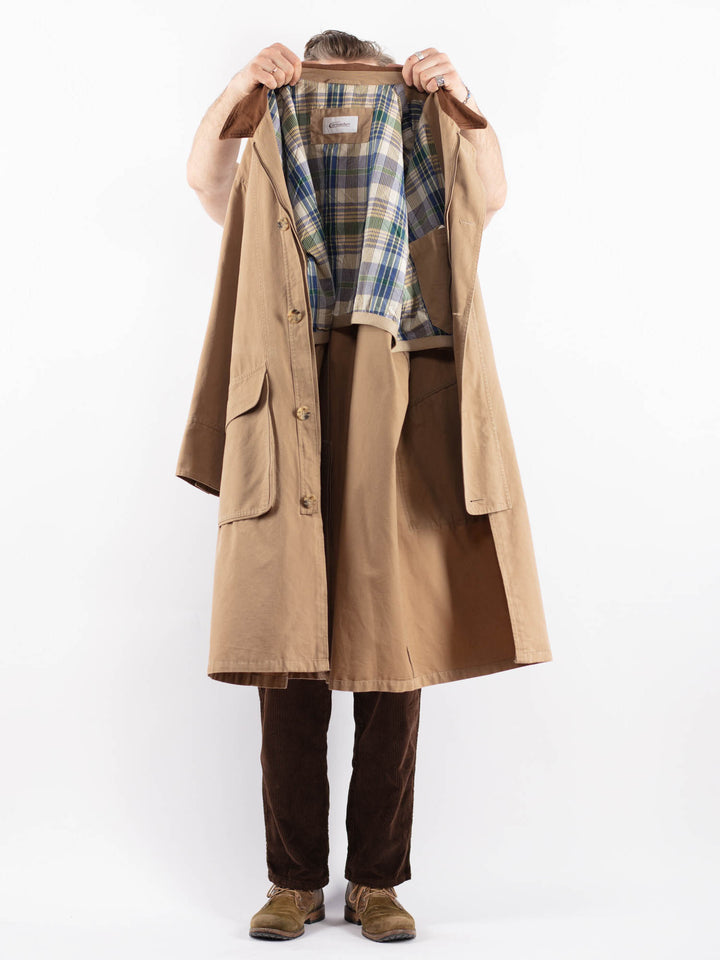 Vintage 90's Men Mac Coat in BeigeZ1657