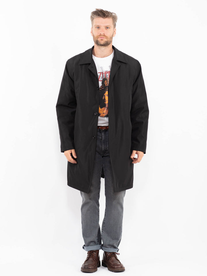 Vintage 90's Men Mac Coat in BlackZ2313