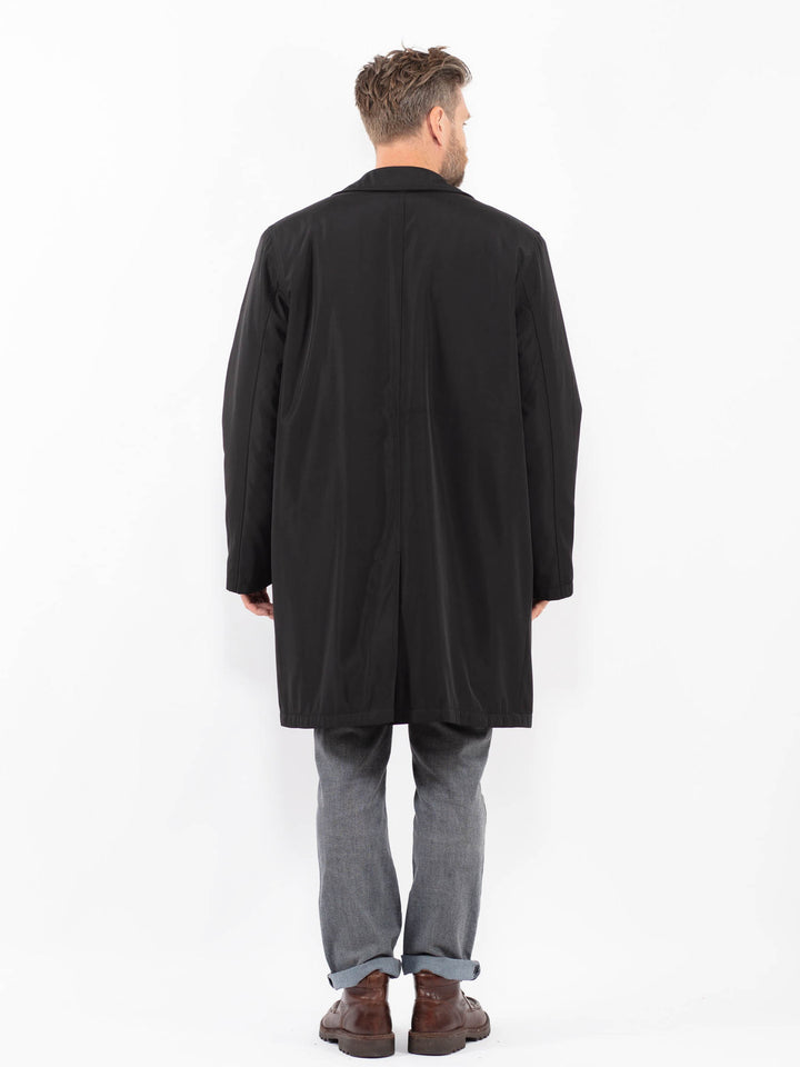 Vintage 90's Men Mac Coat in BlackZ2313