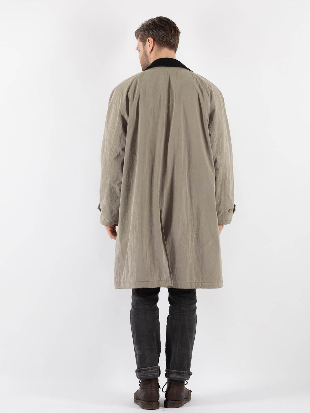 Vintage 90's Men Mac Coat in BeigeZ818