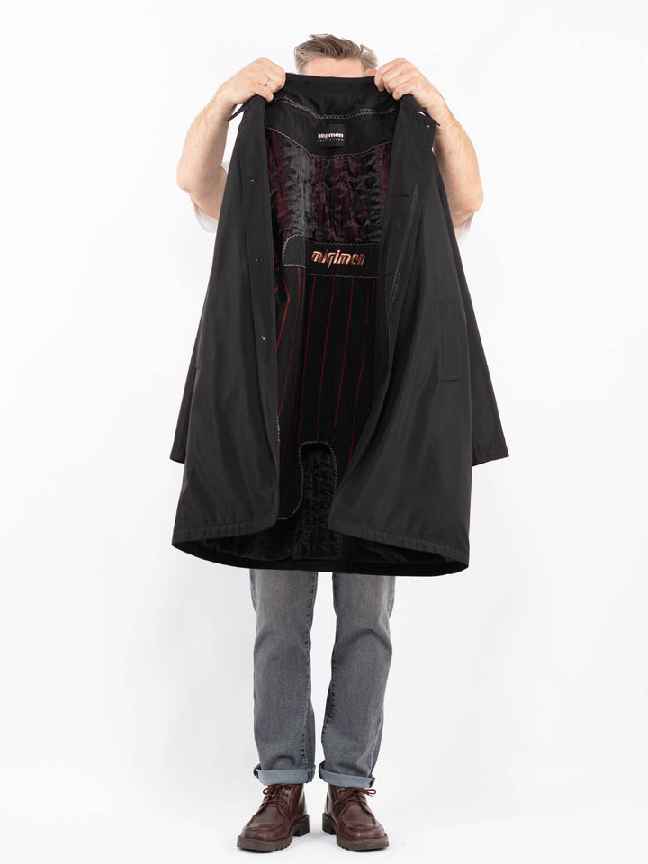 Vintage 90's Men Mac Coat in BlackZ2313