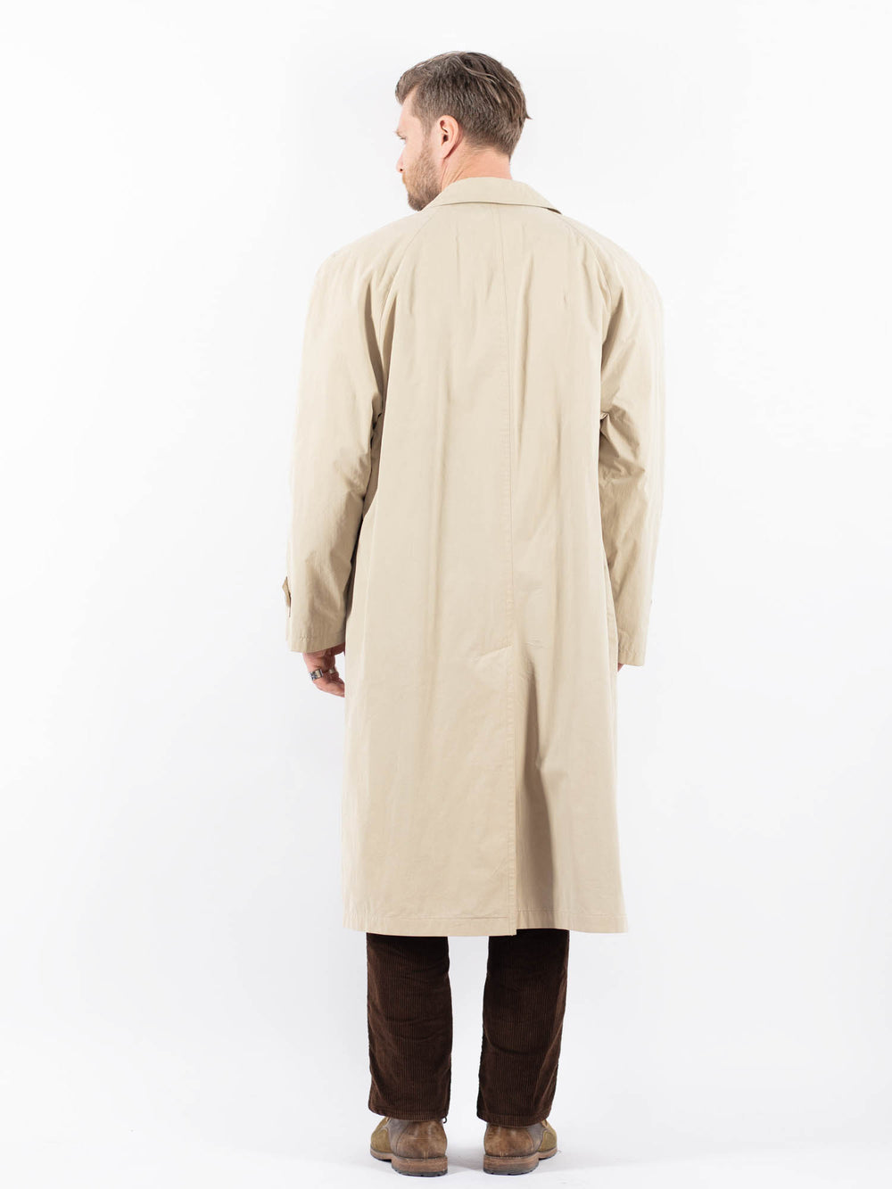 Vintage 90's Men Mac Coat in BeigeZ1664
