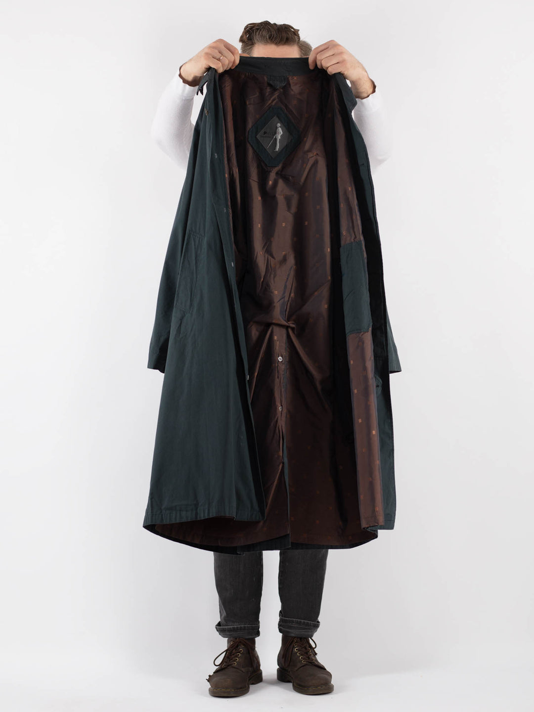 Vintage 90's Men Mac Coat in BlueZ832