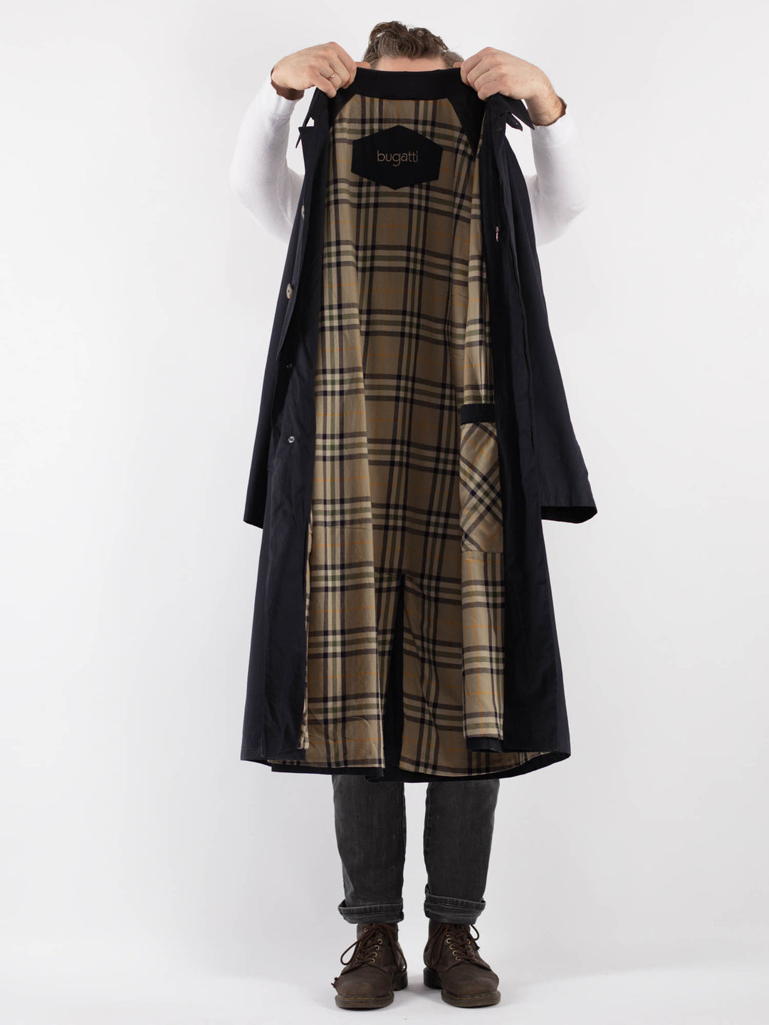 Vintage 90's Men Mac Coat in BlueZ833