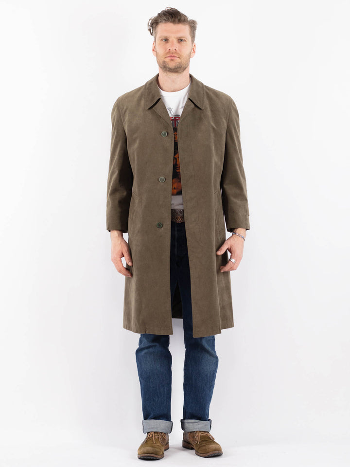 Vintage 90's Men Mac Coat in GreenZ1492