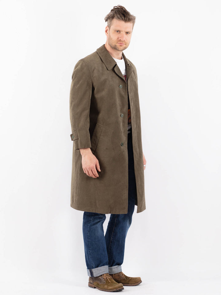 Vintage 90's Men Mac Coat in GreenZ1492