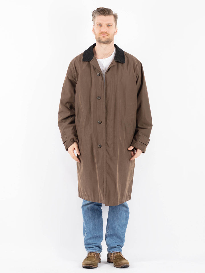 Vintage 90's Men Mac Coat in BrownZ1463