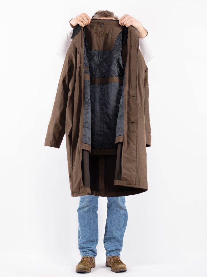 Vintage 90's Men Mac Coat in BrownZ1463
