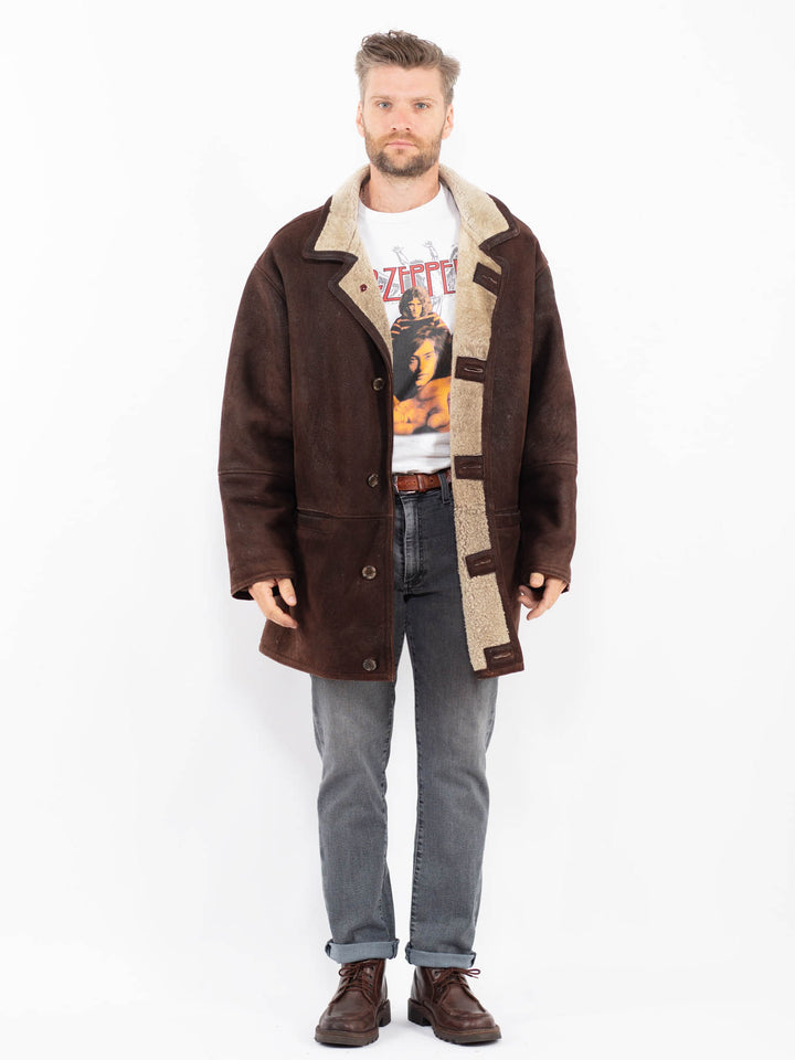 Vintage 90's Men Sheepskin in BrownZ2258