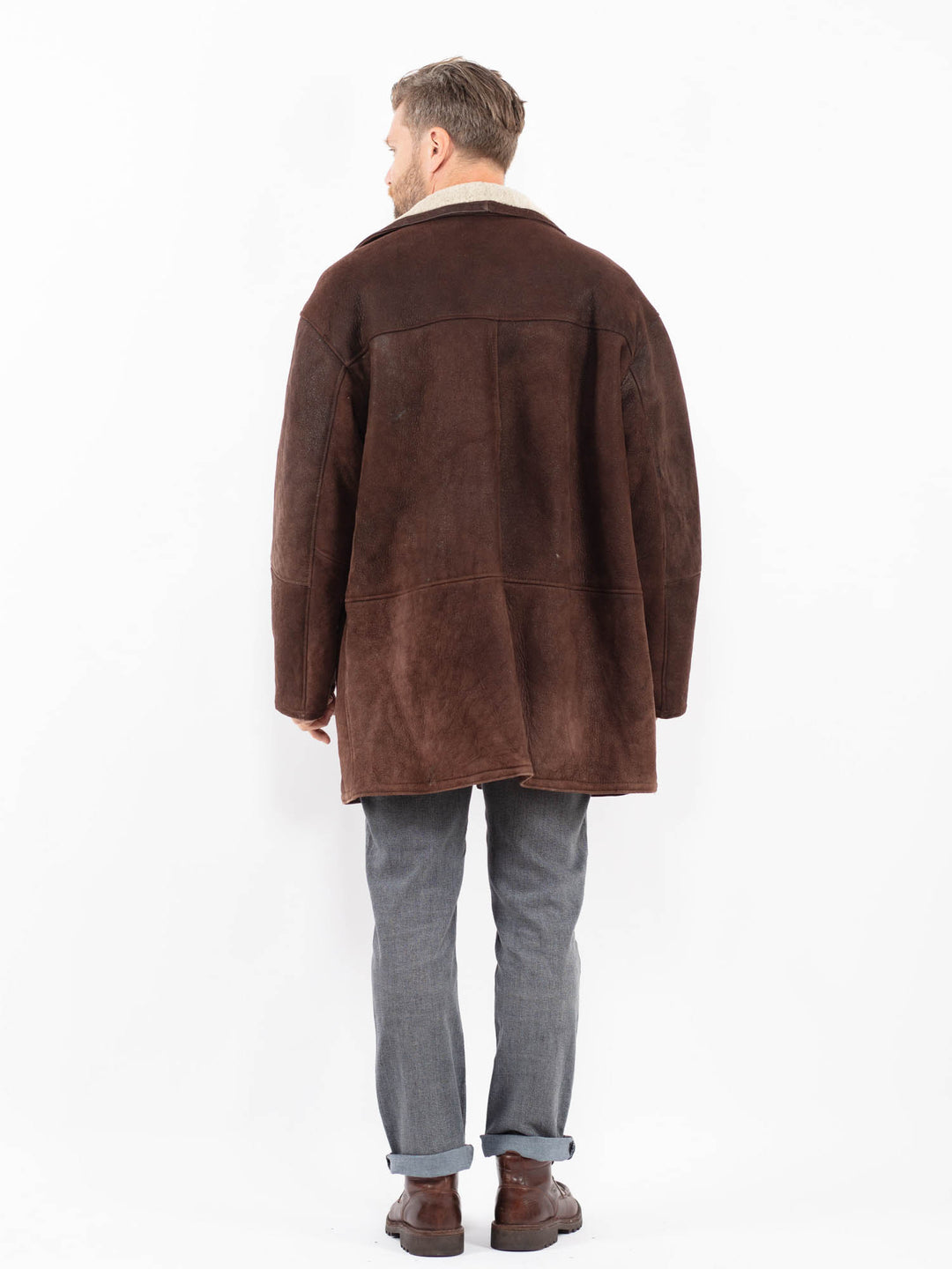 Vintage 90's Men Sheepskin in BrownZ2258