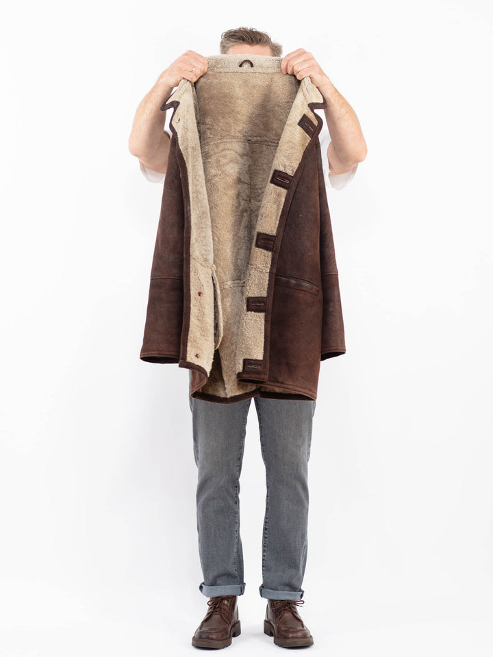 Vintage 90's Men Sheepskin in BrownZ2258