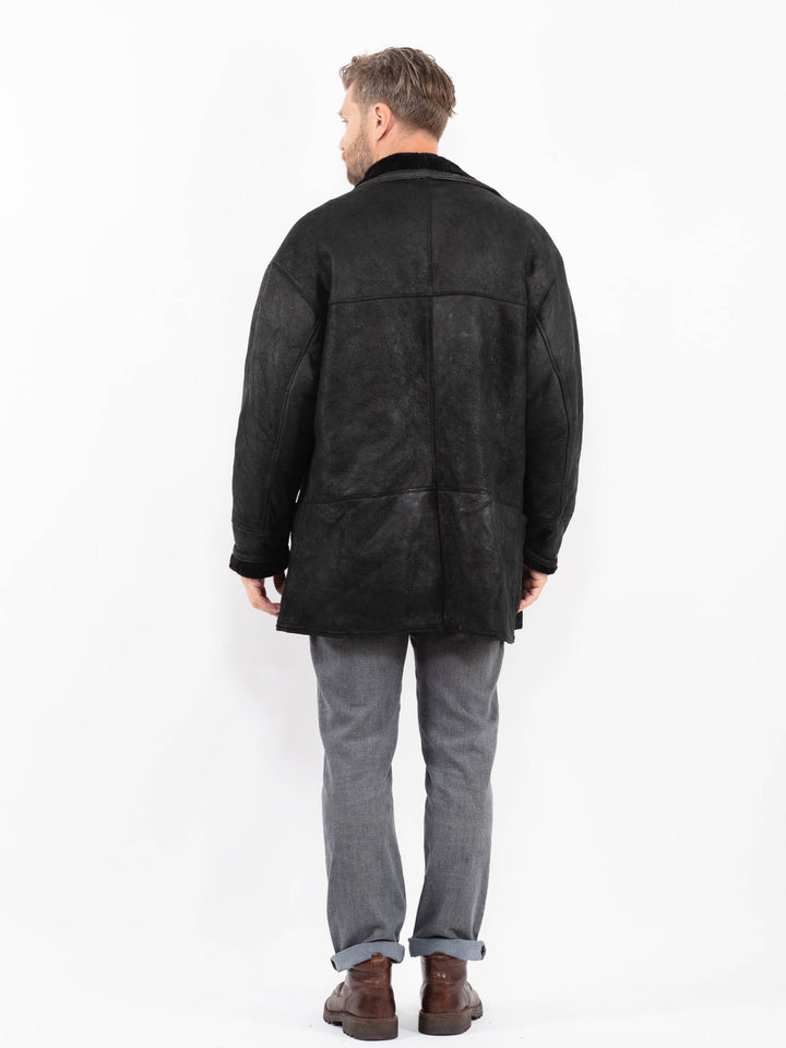 Vintage 90's Men Sheepskin in BlackZ2277