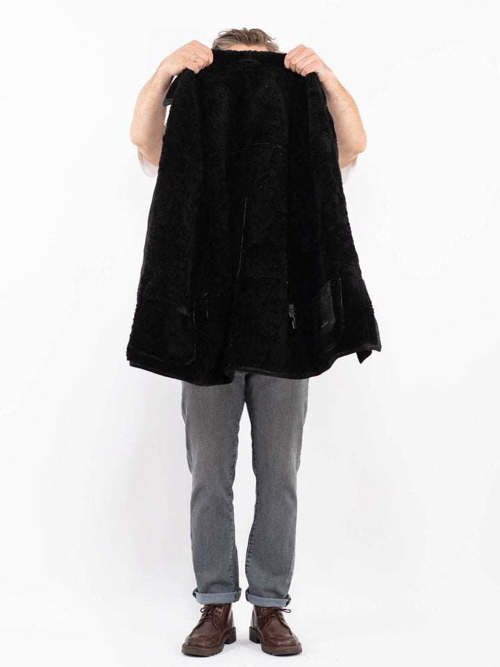 Vintage 90's Men Sheepskin in BlackZ2277