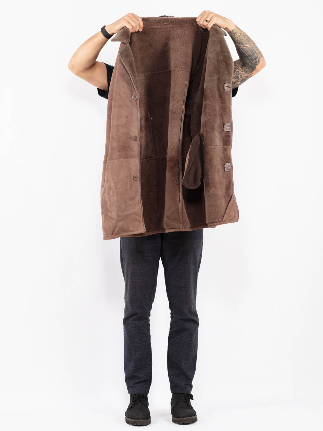 Vintage 90's Men Sheepskin in BrownZ2383