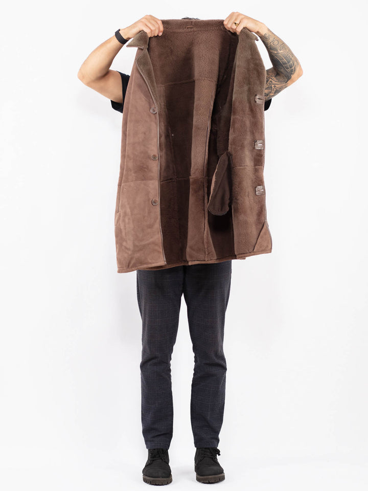 Vintage 90's Men Sheepskin in BrownZ2383